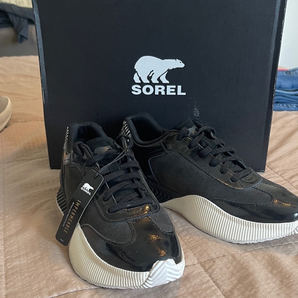 Sorel Black Sneakers with White Accents